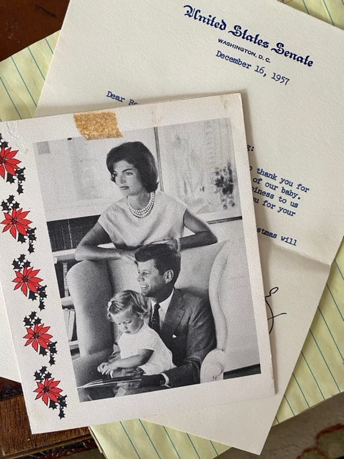 Kennedy family Christmas card from the Long family archive