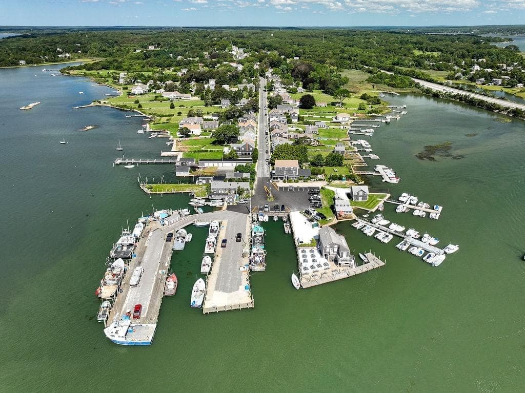 Aerial view of Westport Point, where farming roots meet commuter-town growth